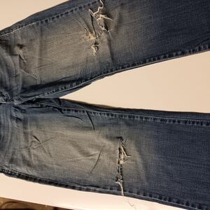 Distressed Blue Jeans